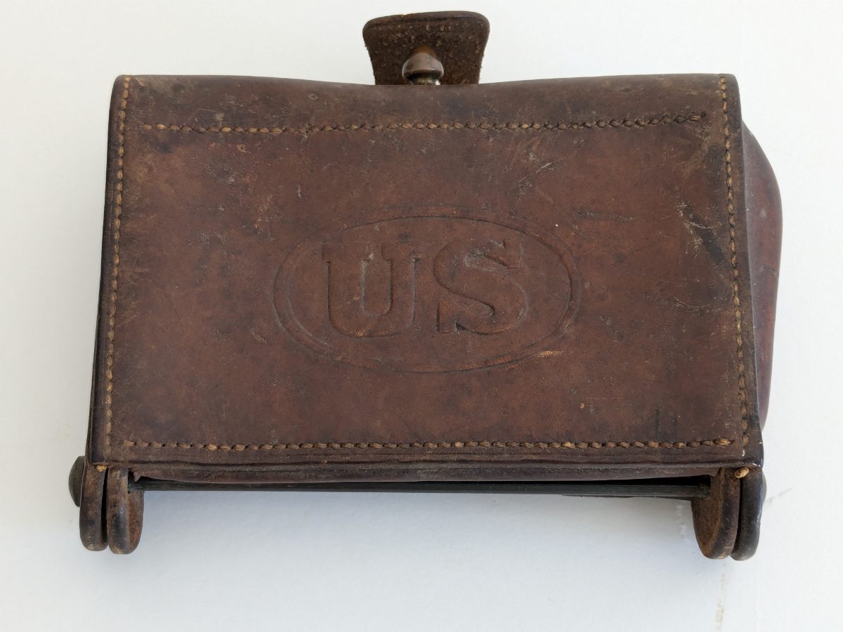 U.S. Army McKeever cartridge box with the US oval on the flap, Rock Island Arsenal 1903, the Mystery Lot answer